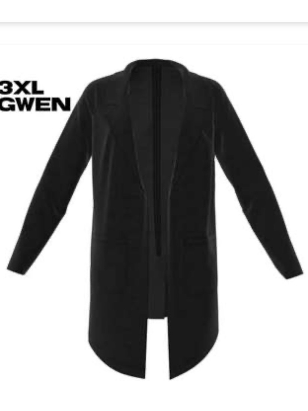 Lularoe 3x Solid Black Gwen Blazer